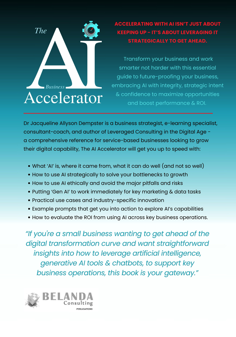 Jay Allyson new book The AI Business Accelerator - back cover